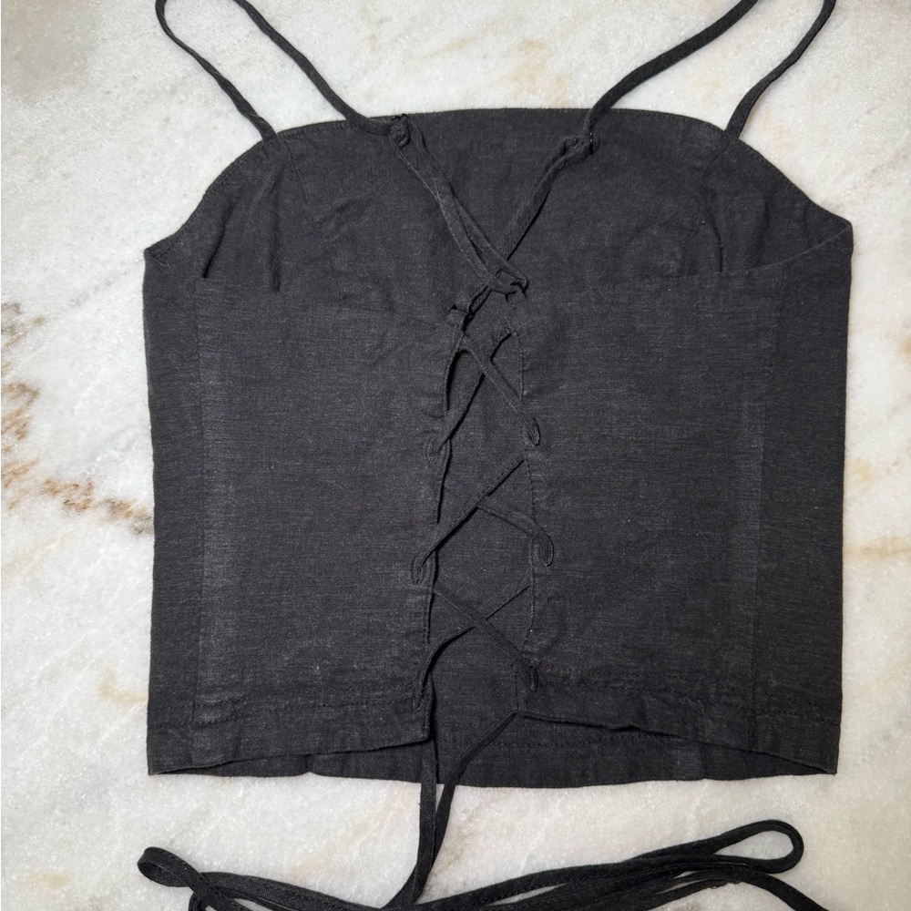 Urban Outfittets cropped tank top criss crossed open back